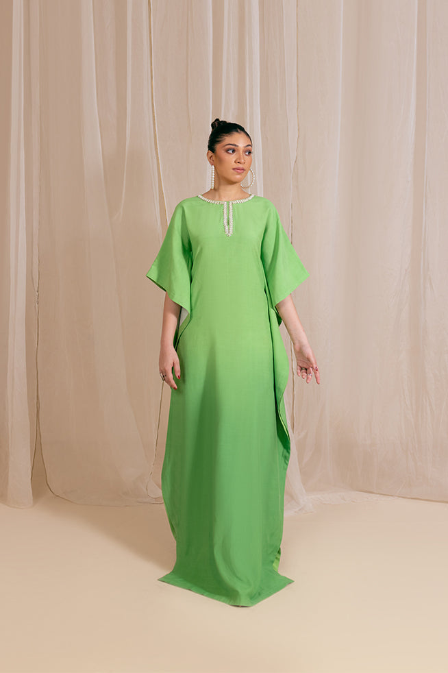 Fozia Khalid | Kaftaan | Mint Dusk - Official Fozia Khalid stockist in UK - Sakeena London