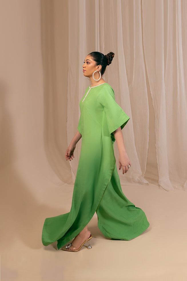 Fozia Khalid | Kaftaan | Mint Dusk - Official Fozia Khalid stockist in UK - Sakeena London