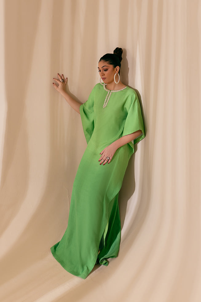 Fozia Khalid | Kaftaan | Mint Dusk - Official Fozia Khalid stockist in UK - Sakeena London