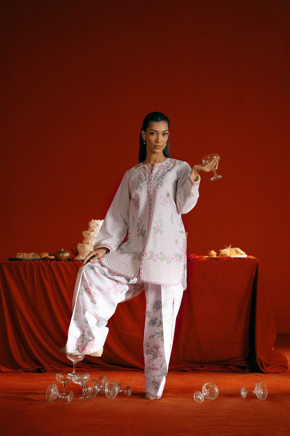 Saira Rizwan | Joolie Co ords |JOOLIE WHITE - JBP25-07 - Official Saira Rizwan stockist in UK - Sakeena London