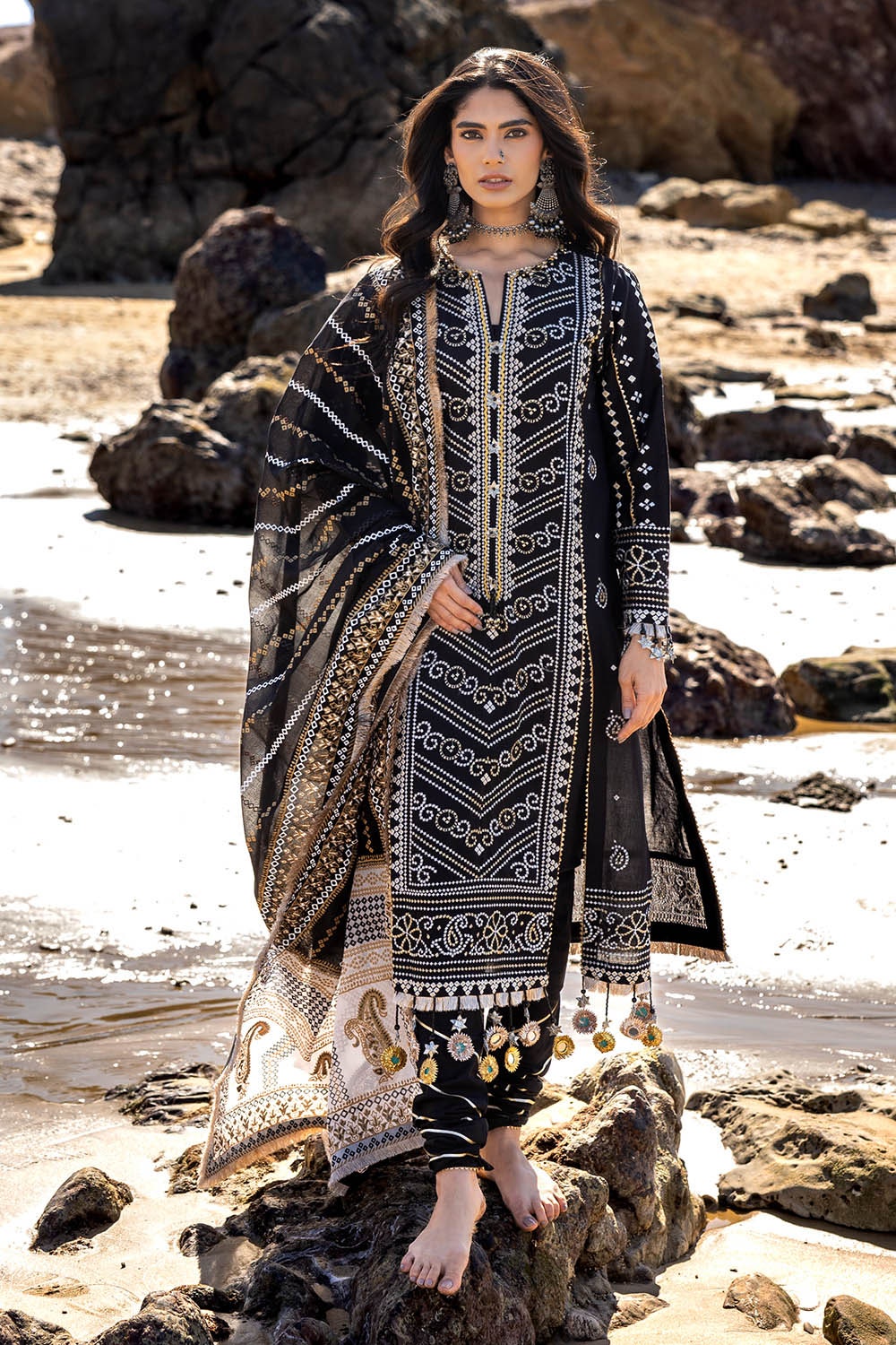 Gul Ahmed | Chunri Lawn 25 | CL-52407 - Official Gul Ahmed stockist in UK - Sakeena London