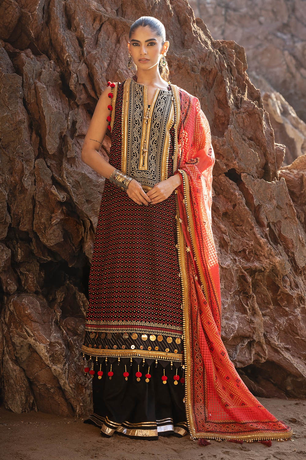 Gul Ahmed | Chunri Lawn 25 | BM-52017 - Official Gul Ahmed stockist in UK - Sakeena London