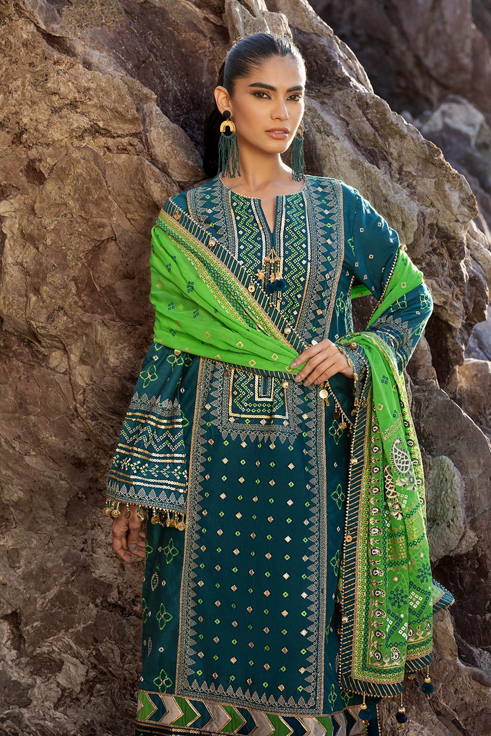 Gul Ahmed | Chunri Lawn 25 | BM-52025 - Official Gul Ahmed stockist in UK - Sakeena London