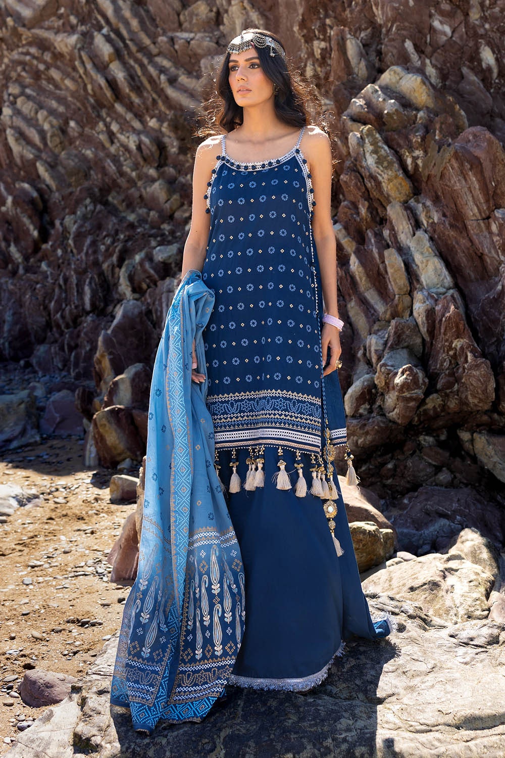 Gul Ahmed | Chunri Lawn 25 | CL-52444 - Official Gul Ahmed stockist in UK - Sakeena London