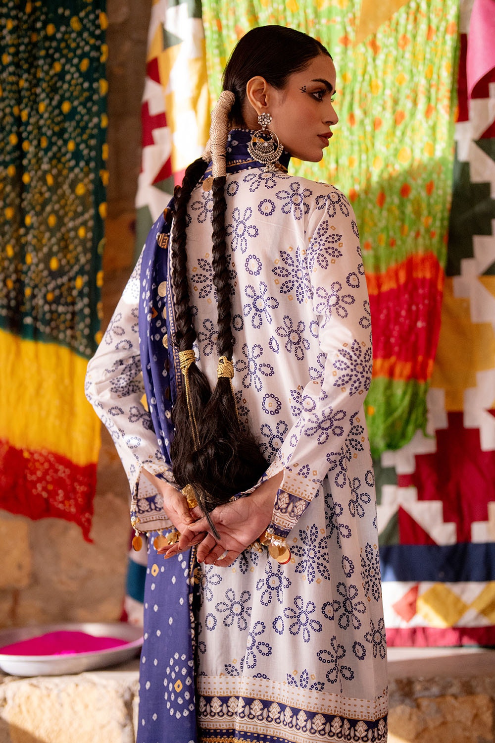 Gul Ahmed | Chunri Lawn 25 | CL-52411 B - Official Gul Ahmed stockist in UK - Sakeena London
