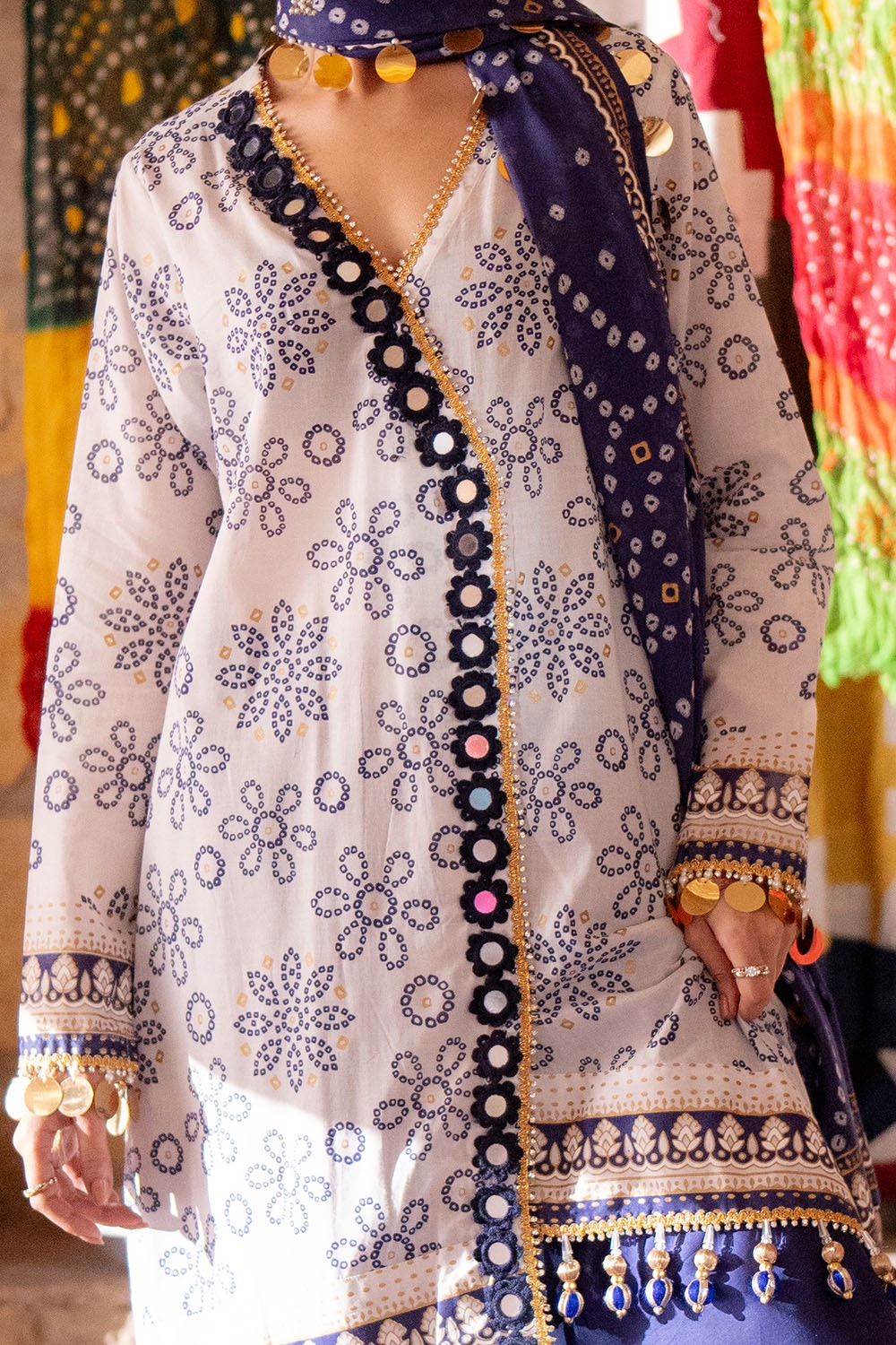 Gul Ahmed | Chunri Lawn 25 | CL-52411 B - Official Gul Ahmed stockist in UK - Sakeena London