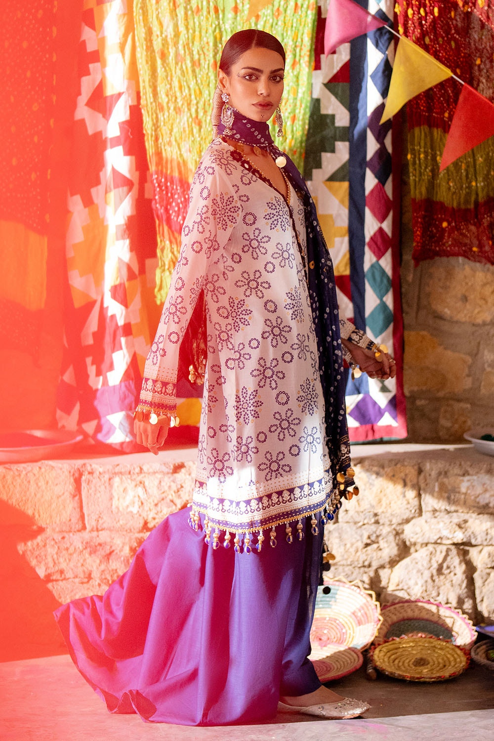 Gul Ahmed | Chunri Lawn 25 | CL-52411 B - Official Gul Ahmed stockist in UK - Sakeena London
