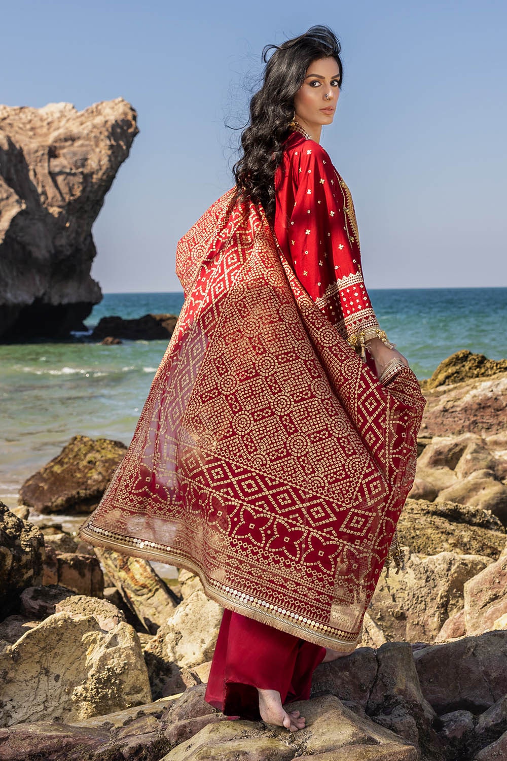 Gul Ahmed | Chunri Lawn 25 | BM-52018 - Official Gul Ahmed stockist in UK - Sakeena London