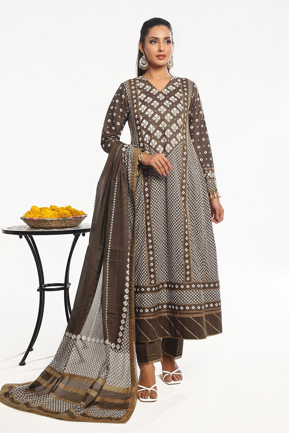 Gul Ahmed | Chunri Lawn 25 | CL-52401 B - Official Gul Ahmed stockist in UK - Sakeena London