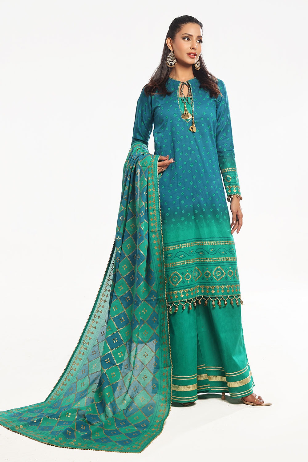 Gul Ahmed | Chunri Lawn 25 | CL-52410 A - Official Gul Ahmed stockist in UK - Sakeena London