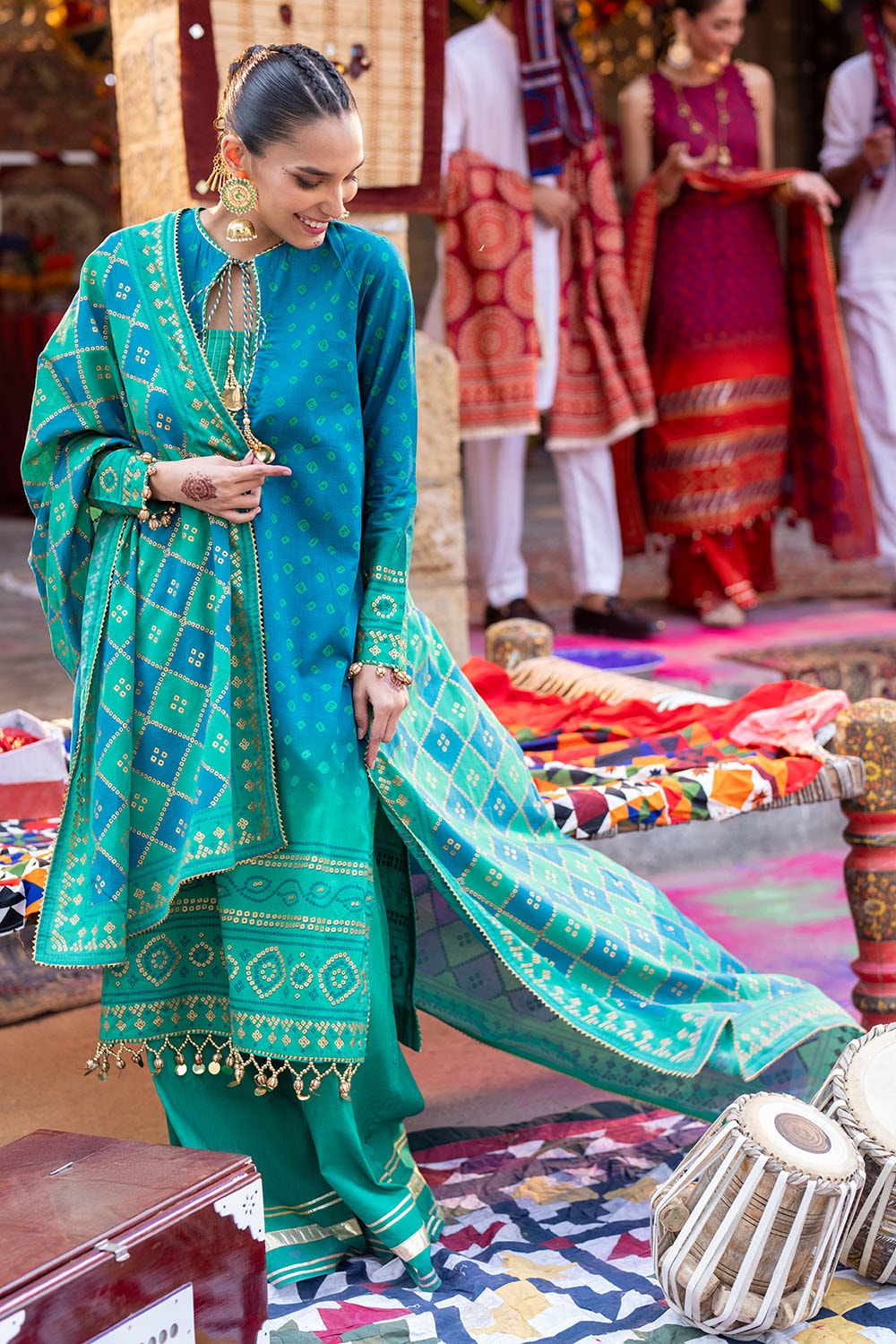 Gul Ahmed | Chunri Lawn 25 | CL-52410 A - Official Gul Ahmed stockist in UK - Sakeena London