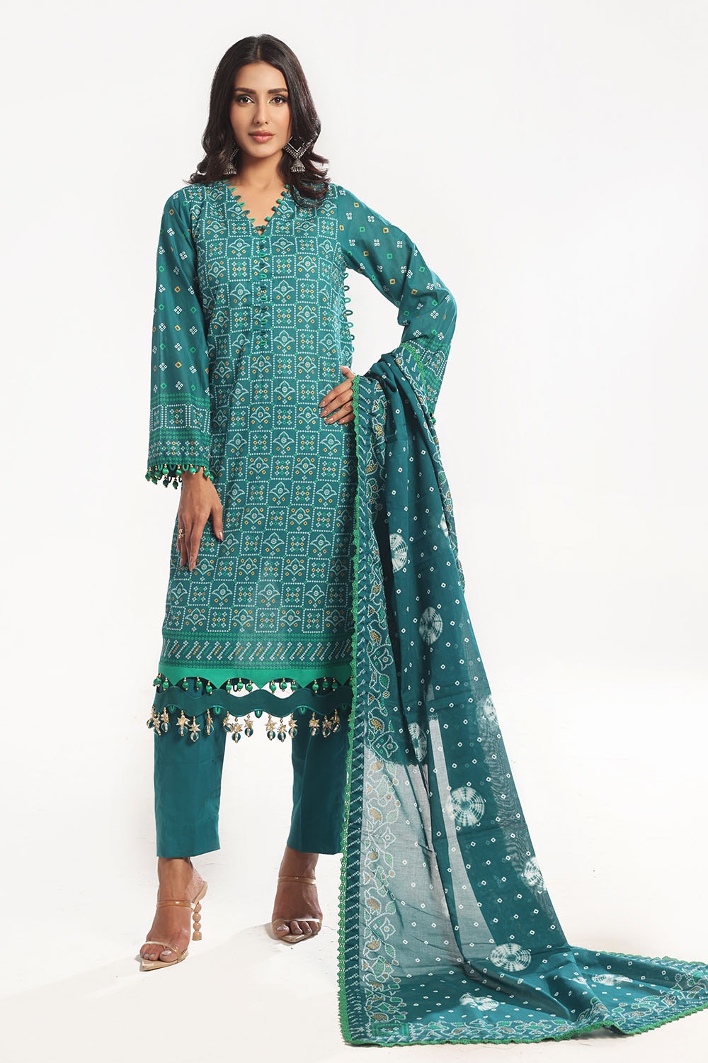 Gul Ahmed | Chunri Lawn 25 | CL-52484 A - Official Gul Ahmed stockist in UK - Sakeena London
