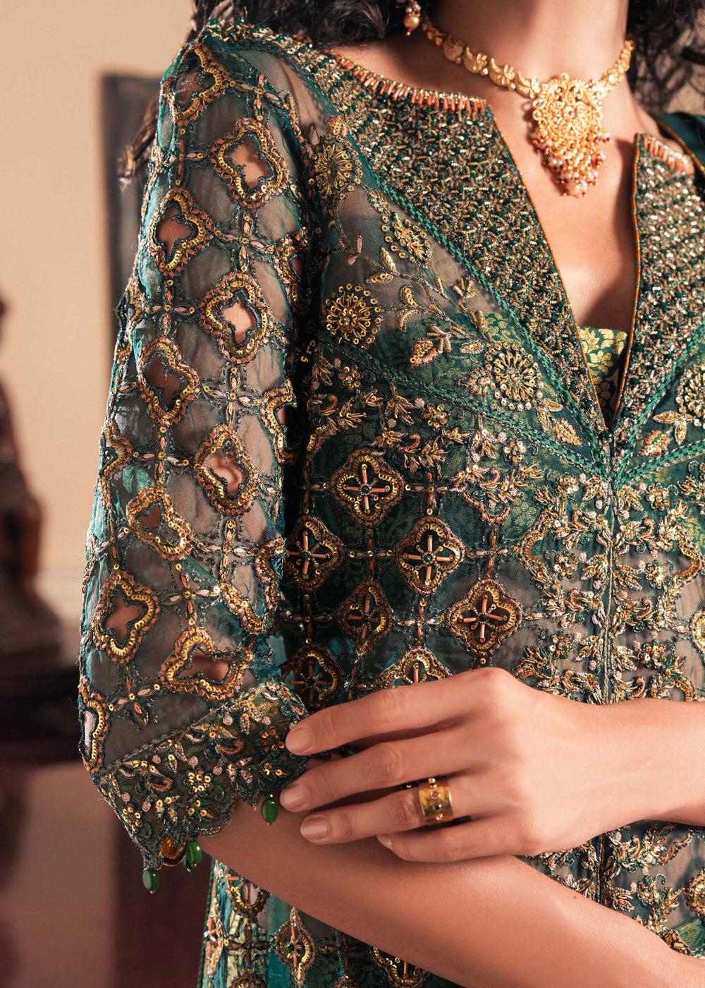 Laj by Lajwanti | Runaway Formals 25 | Emerald Echo - Official Laj by Lajwanti stockist in UK - Sakeena London