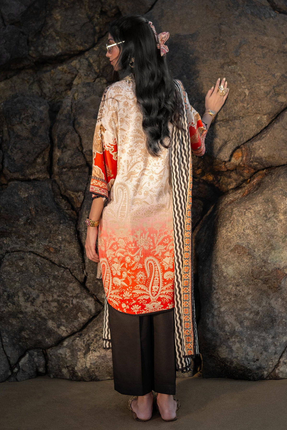 Sana Safinaz | Mahay Spring 24 | H241-028A-2BG - Official Sana Safinaz stockist in UK - Sakeena London