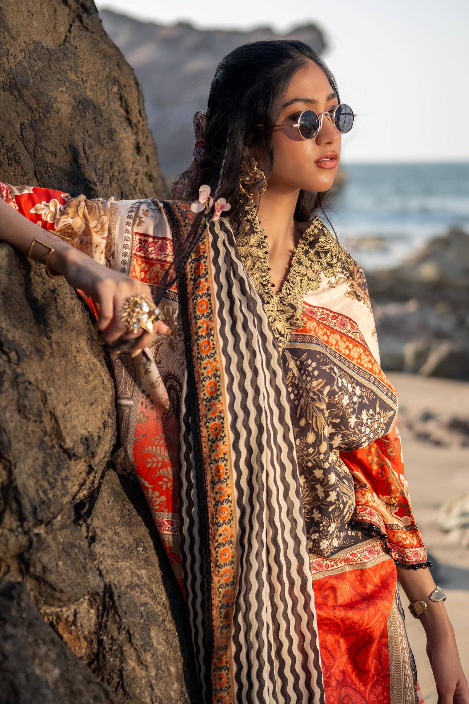 Sana Safinaz | Mahay Spring 24 | H241-028A-2BG - Official Sana Safinaz stockist in UK - Sakeena London