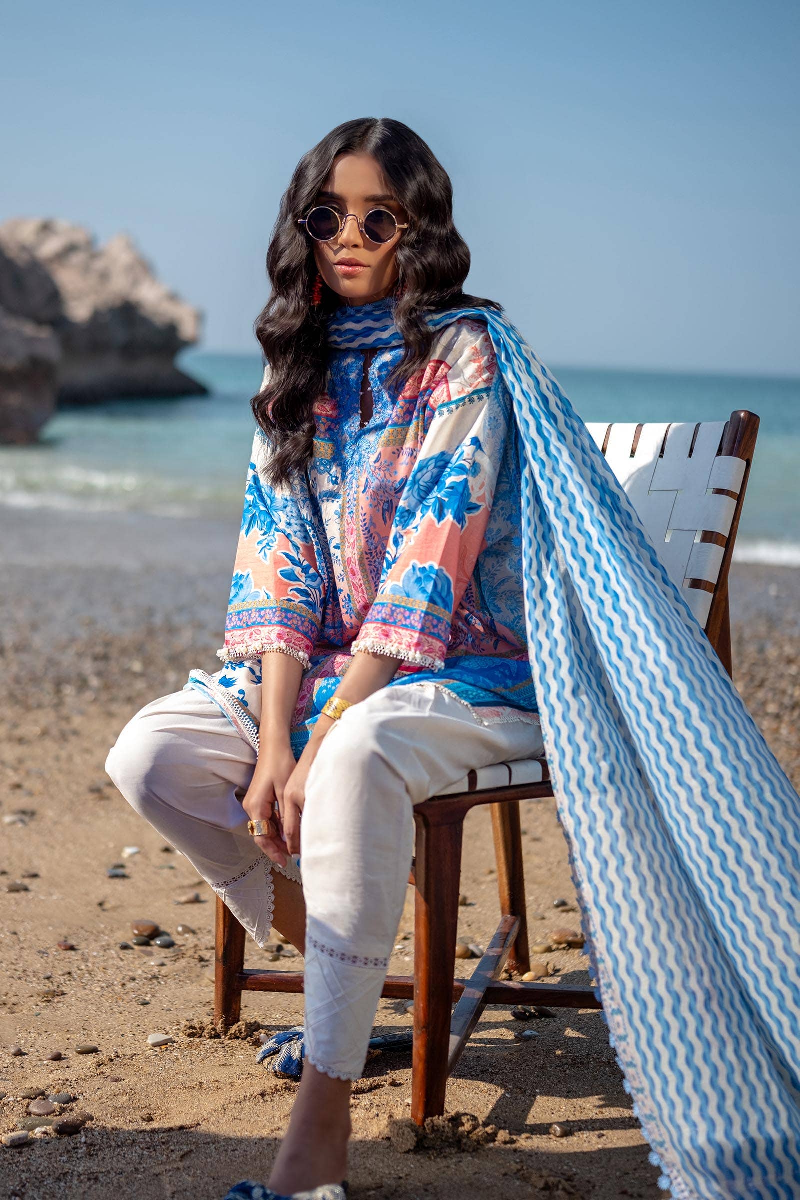 Sana Safinaz | Mahay Spring 24 | H241-028B-2BG - Official Sana Safinaz stockist in UK - Sakeena London