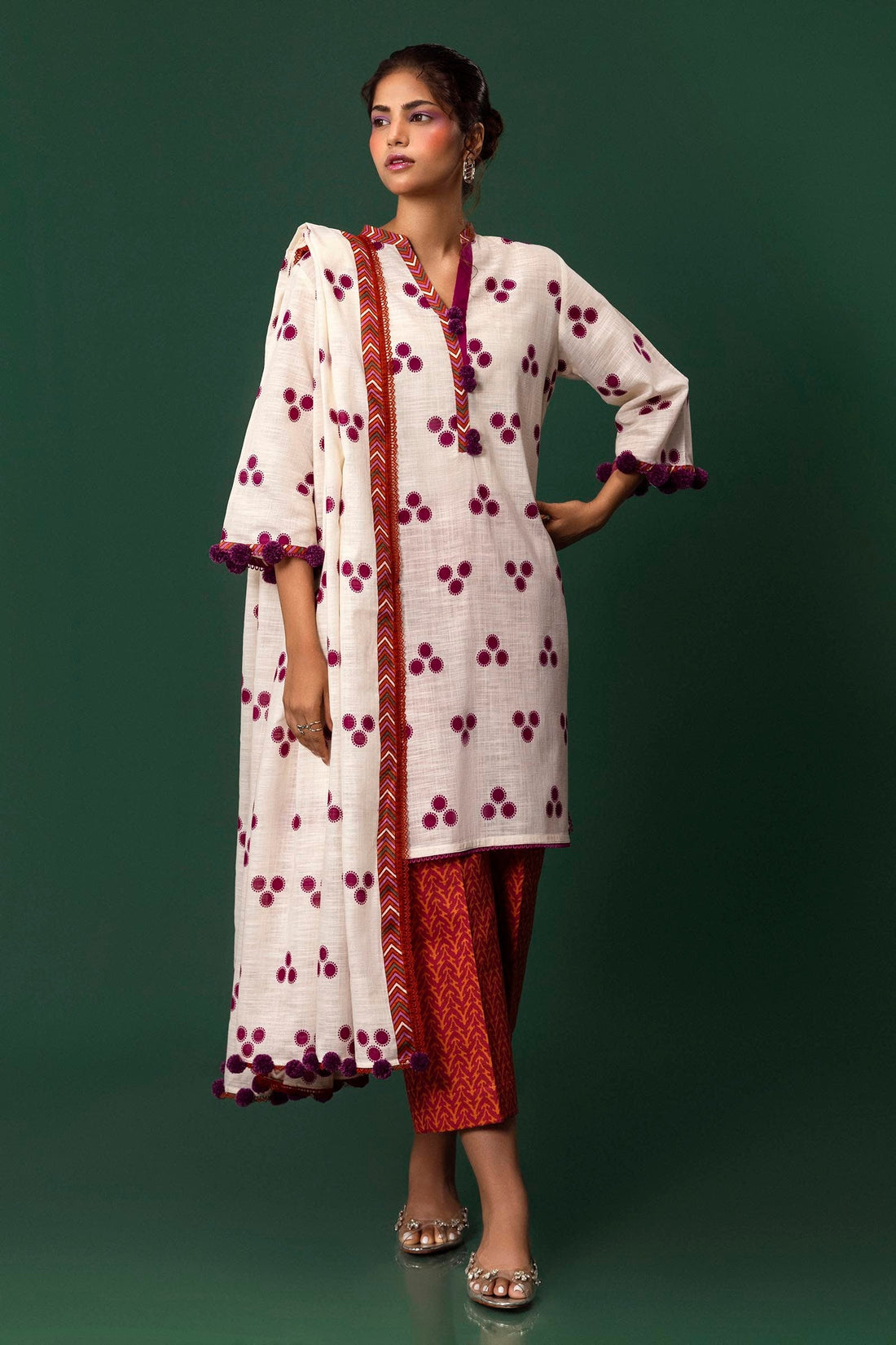 Sana Safinaz | Mahay Winter 24 | H243-001A-3CQ - Official Sana Safinaz stockist in UK - Sakeena London