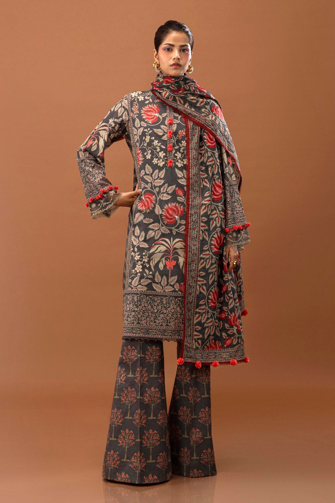 Sana Safinaz | Mahay Winter 24 | H243-002B-3CQ - Official Sana Safinaz stockist in UK - Sakeena London