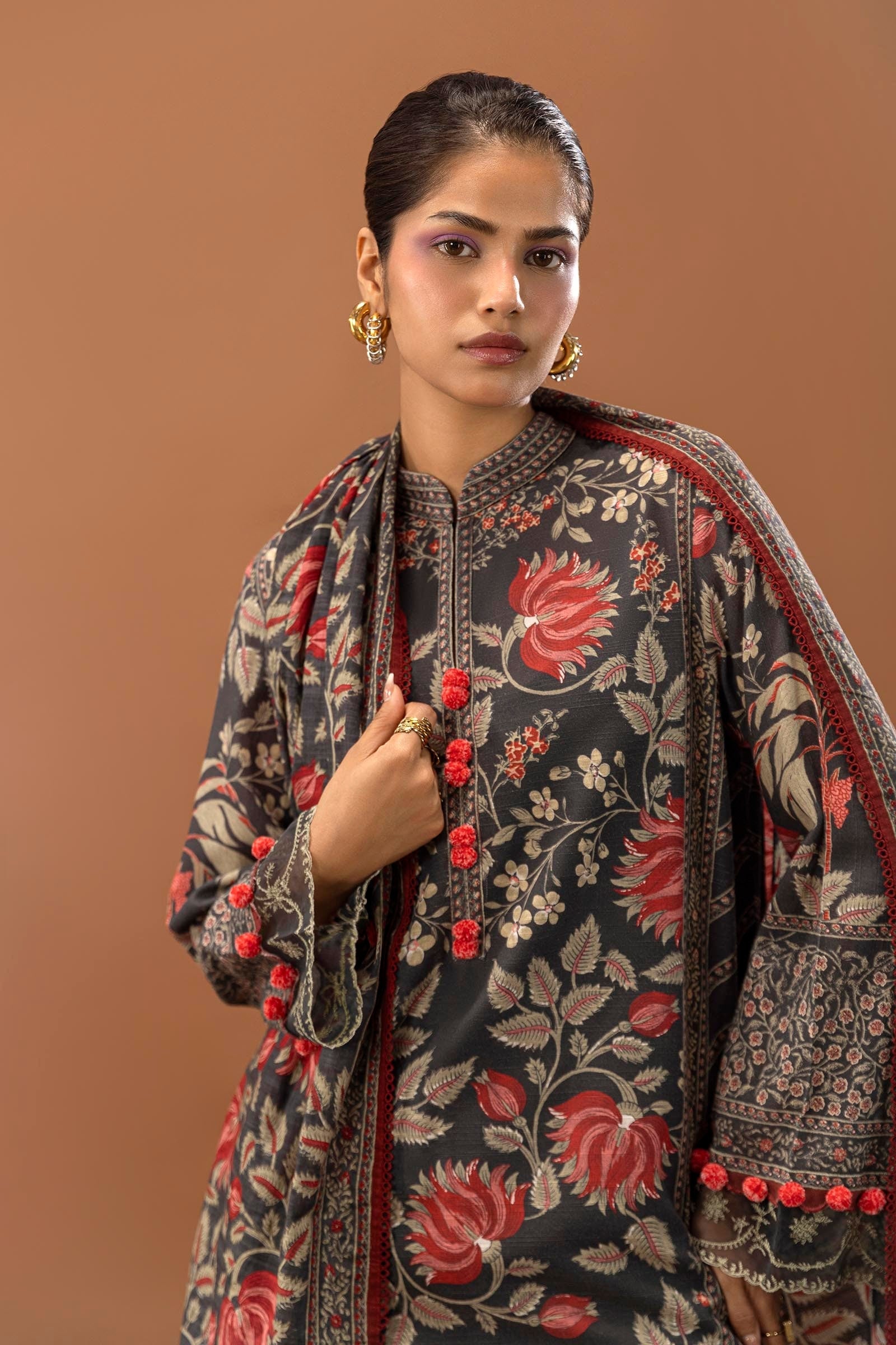 Sana Safinaz | Mahay Winter 24 | H243-002B-3CQ - Official Sana Safinaz stockist in UK - Sakeena London