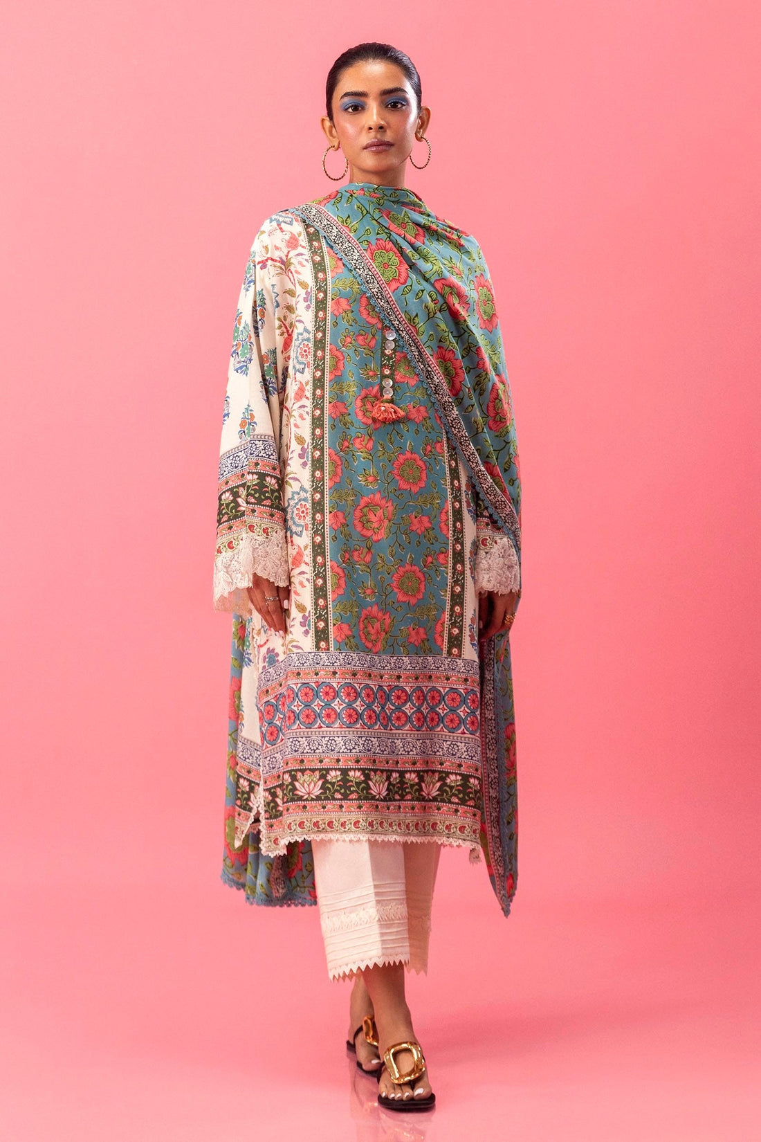 Sana Safinaz | Mahay Winter 24 | H243-005B-2DC - Official Sana Safinaz stockist in UK - Sakeena London
