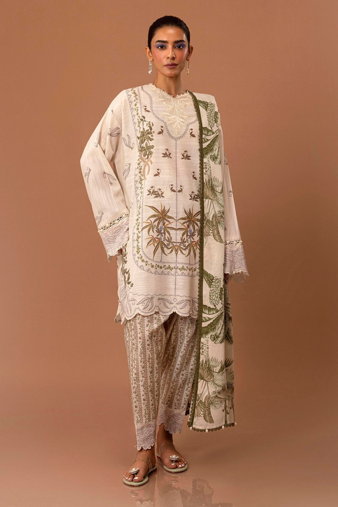 Sana Safinaz | Mahay Winter 24 | H243-006B-3DB - Official Sana Safinaz stockist in UK - Sakeena London
