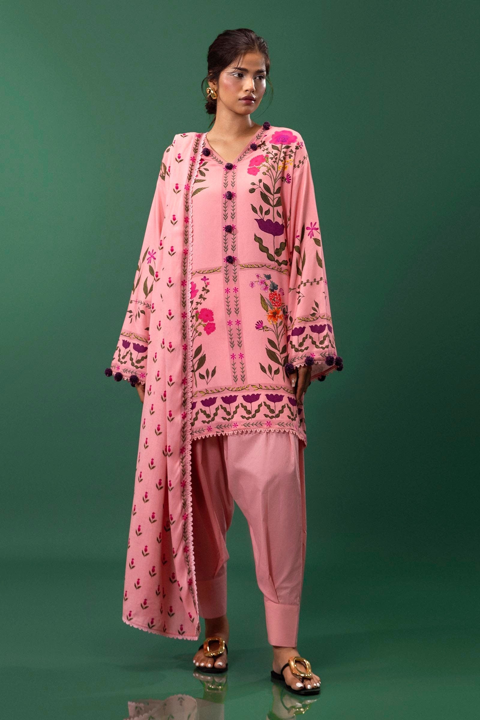 Sana Safinaz | Mahay Winter 24 | H243-010A-3DA - Official Sana Safinaz stockist in UK - Sakeena London