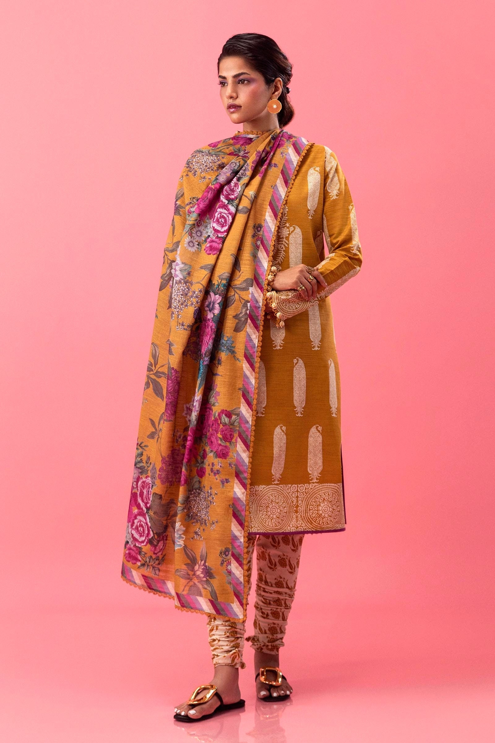 Sana Safinaz | Mahay Winter 24 | H243-016A-3CQ - Official Sana Safinaz stockist in UK - Sakeena London