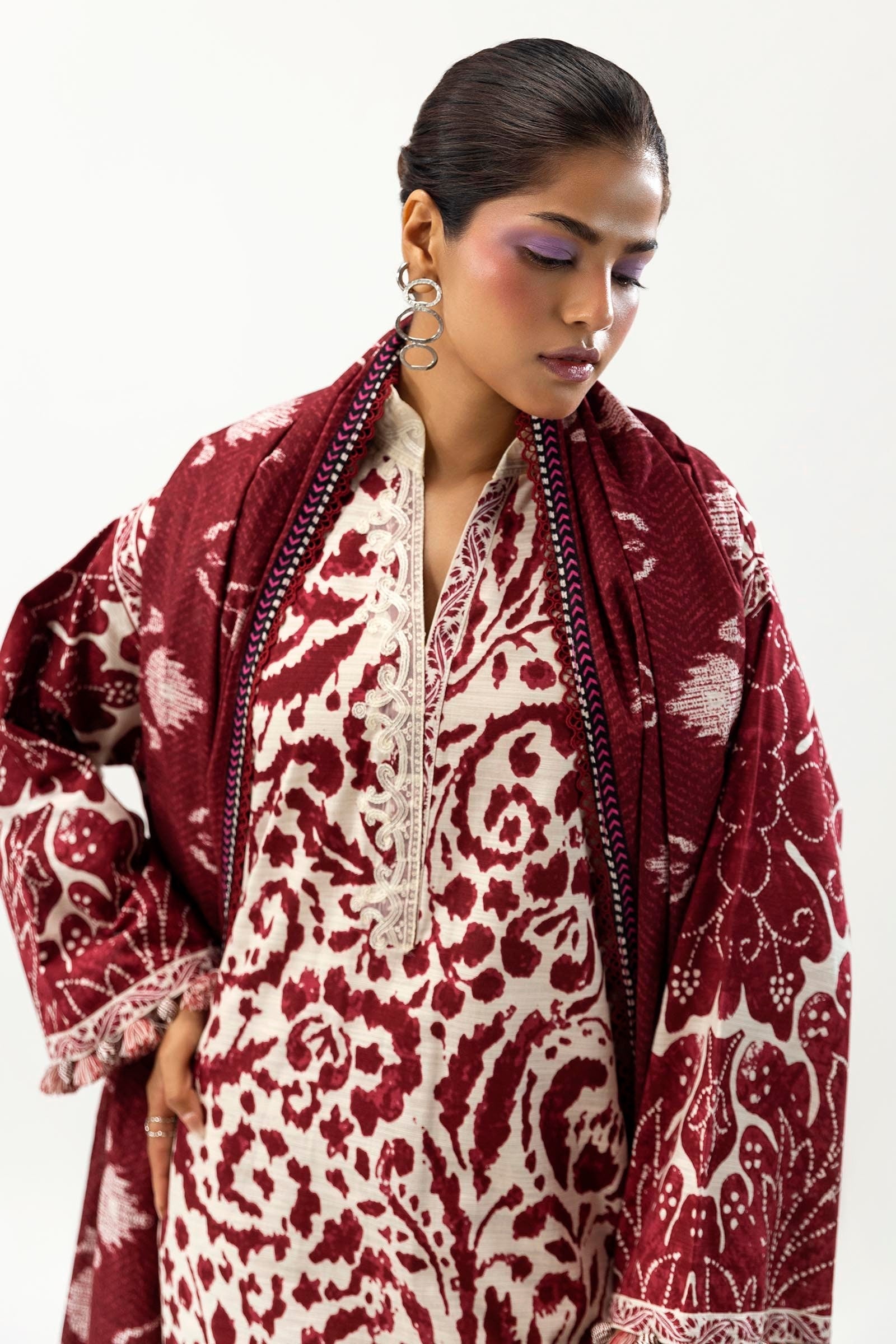 Sana Safinaz | Mahay Winter 24 | H243-018A-3CQ - Official Sana Safinaz stockist in UK - Sakeena London
