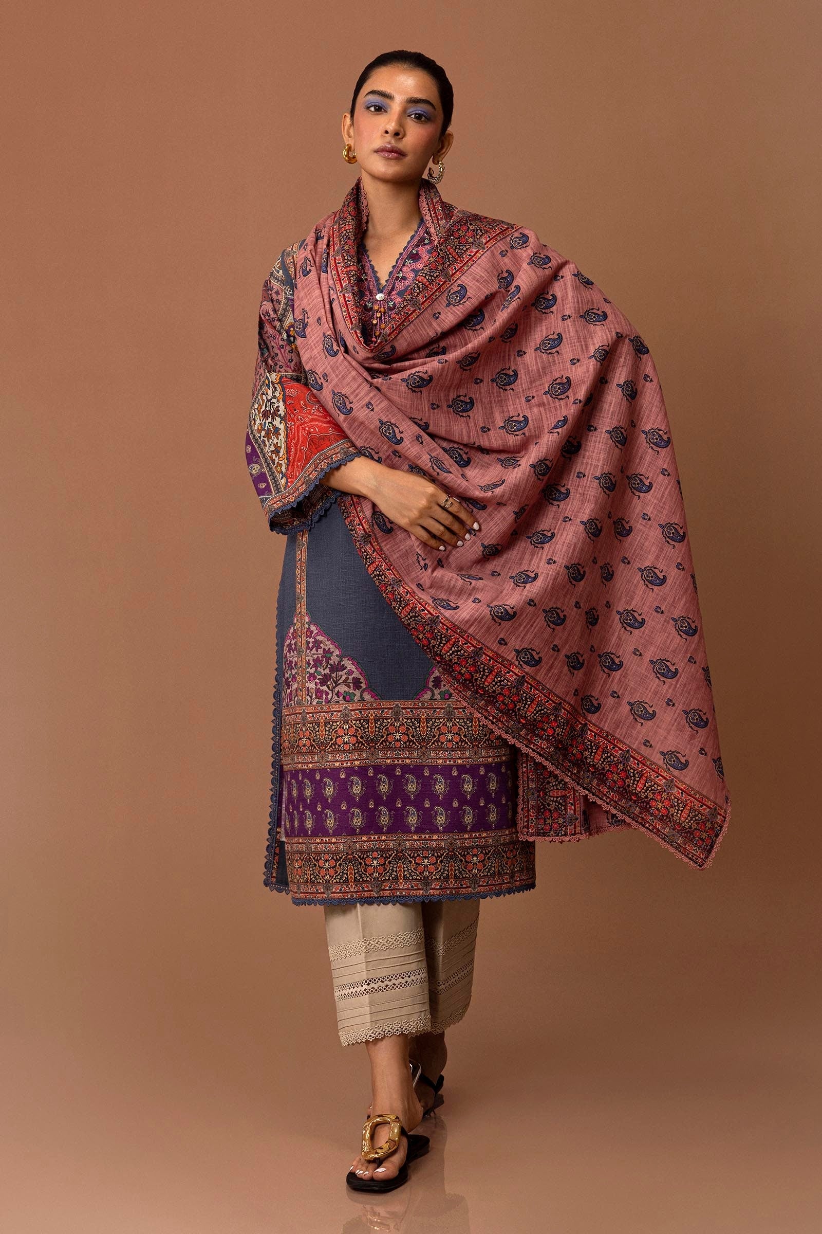 Sana Safinaz | Mahay Winter 24 | H243-019B-2BQ - Official Sana Safinaz stockist in UK - Sakeena London