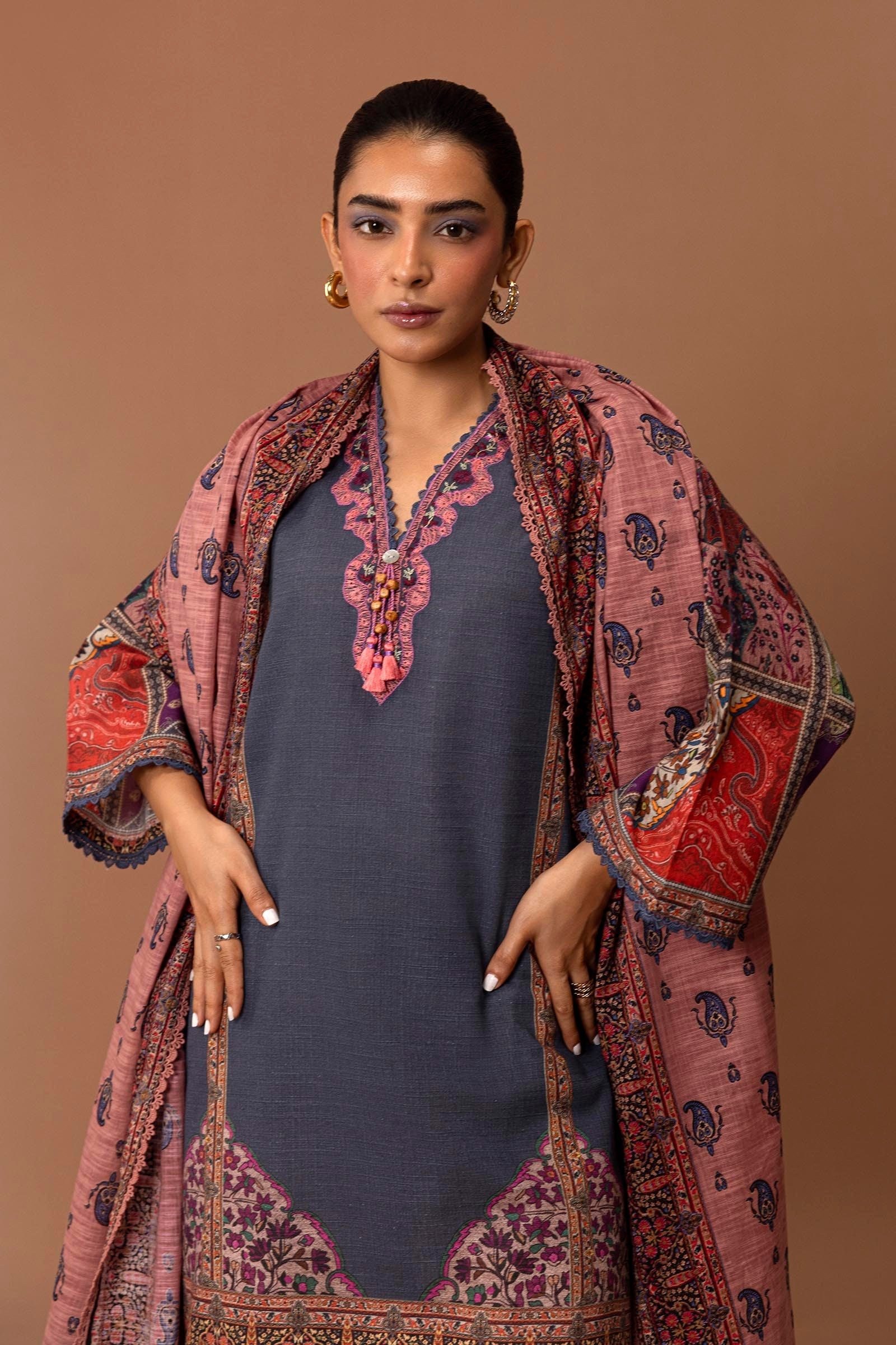 Sana Safinaz | Mahay Winter 24 | H243-019B-2BQ - Official Sana Safinaz stockist in UK - Sakeena London