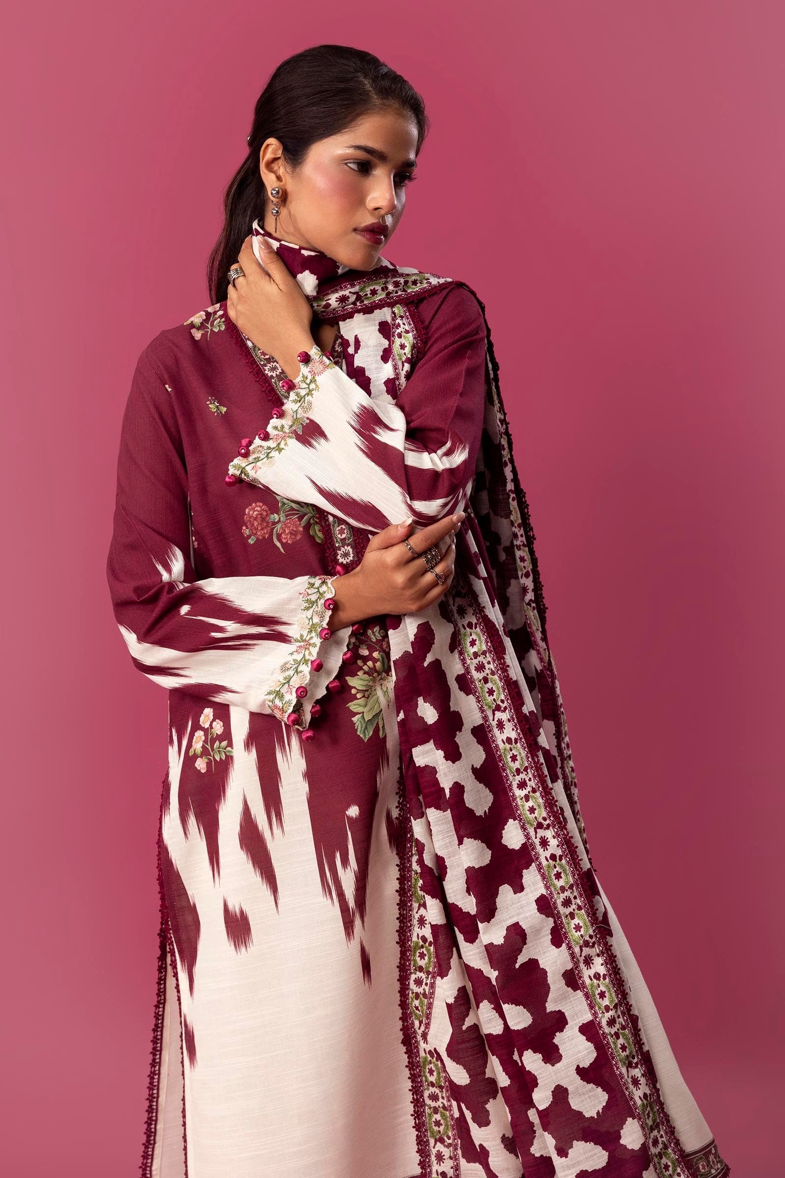 Sana Safinaz | Mahay Winter 24 | H243-021A-2BQ - Official Sana Safinaz stockist in UK - Sakeena London