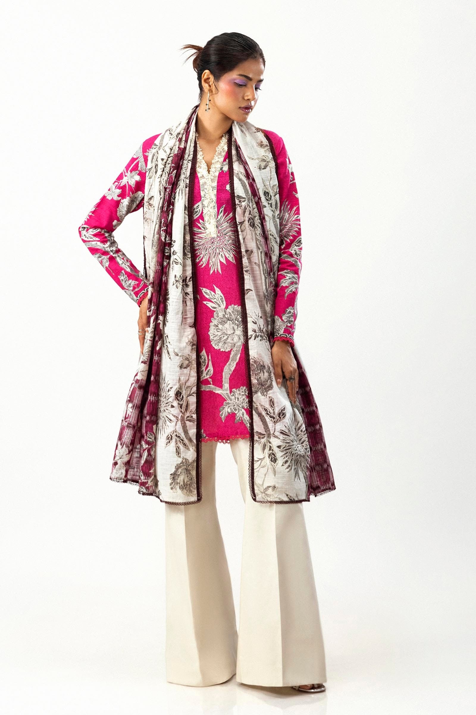 Sana Safinaz | Mahay Winter 24 | H243-023A-2BQ - Official Sana Safinaz stockist in UK - Sakeena London