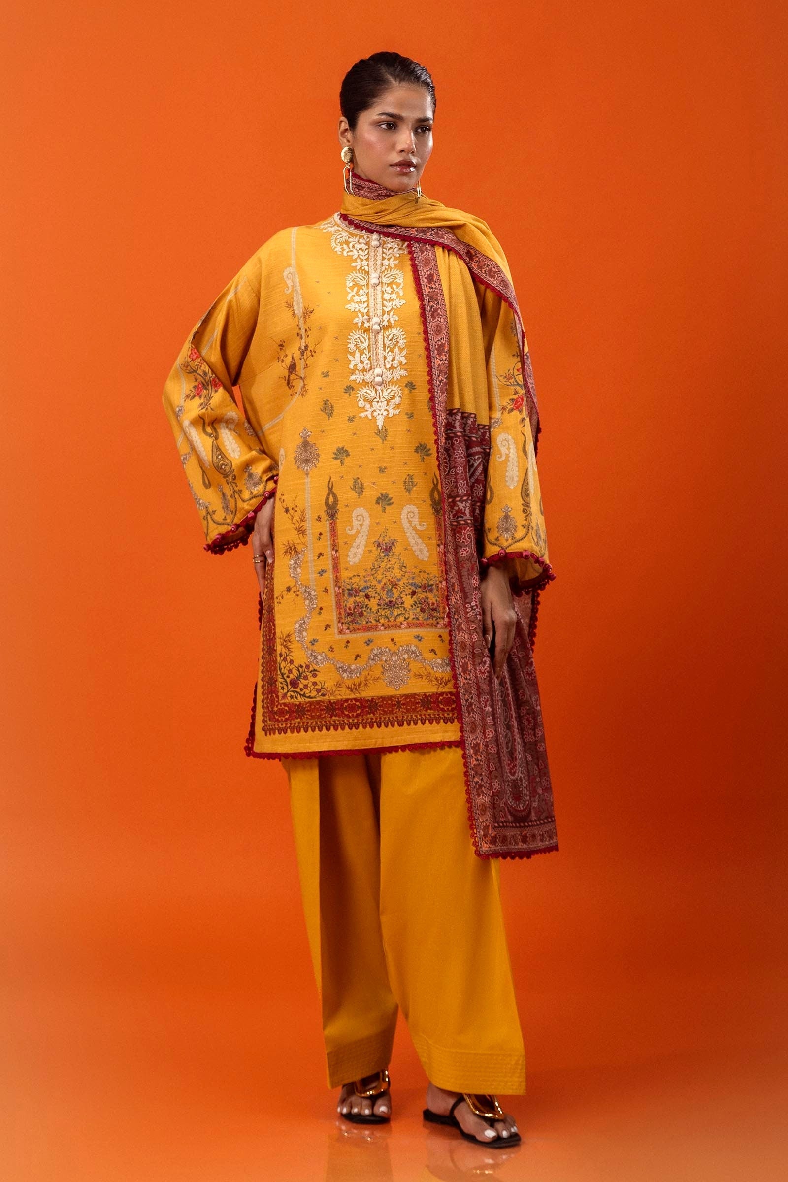 Sana Safinaz | Mahay Winter 24 | H243-025A-3CQ - Official Sana Safinaz stockist in UK - Sakeena London