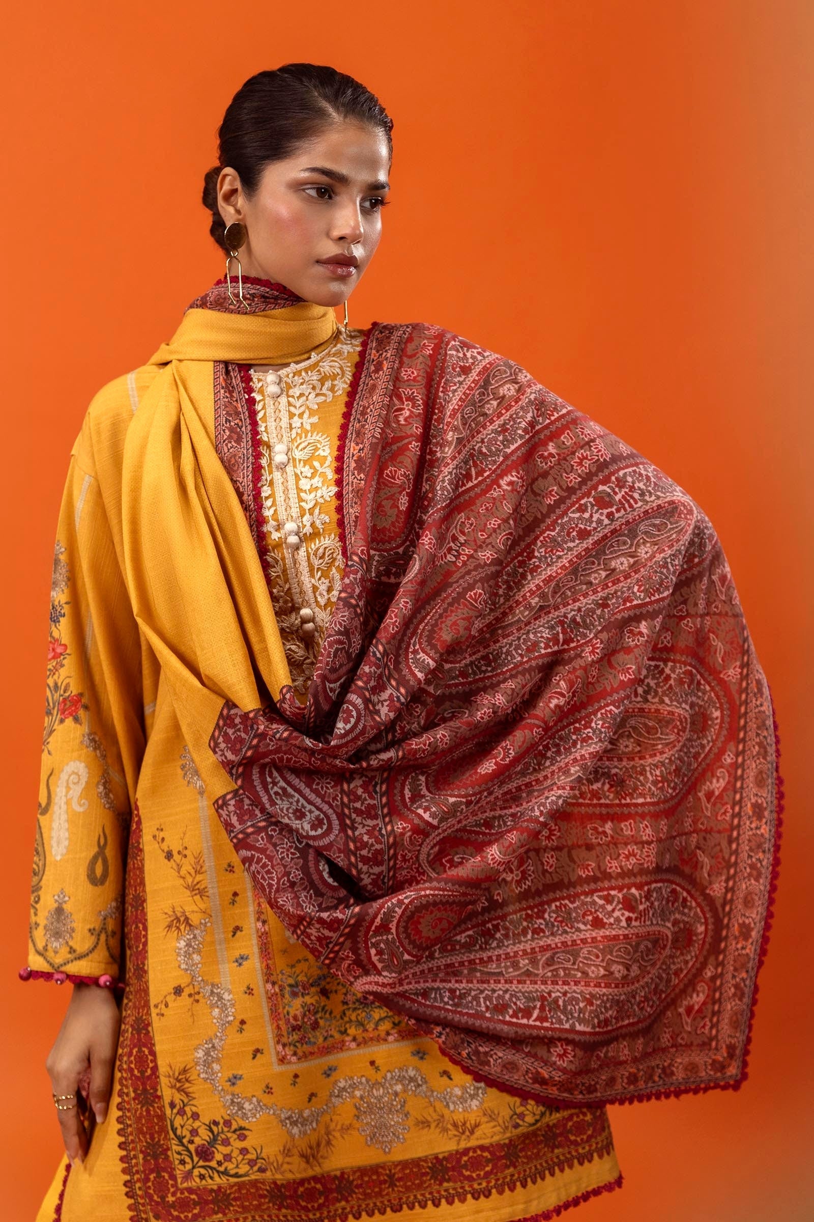 Sana Safinaz | Mahay Winter 24 | H243-025A-3CQ - Official Sana Safinaz stockist in UK - Sakeena London