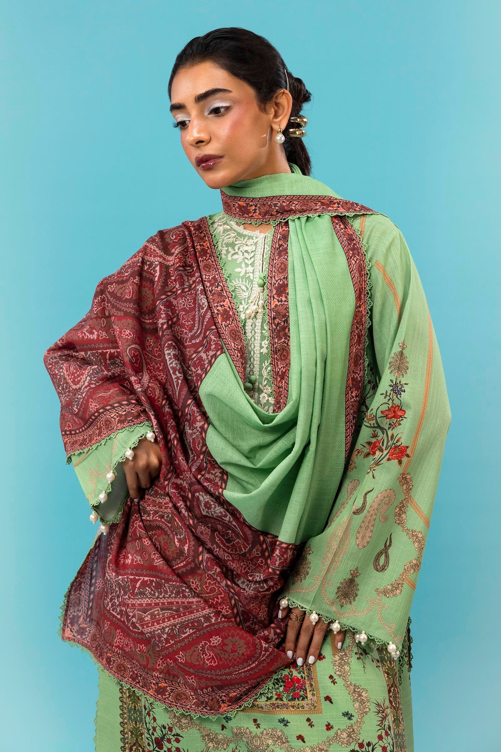 Sana Safinaz | Mahay Winter 24 | H243-025B-3CQ - Official Sana Safinaz stockist in UK - Sakeena London