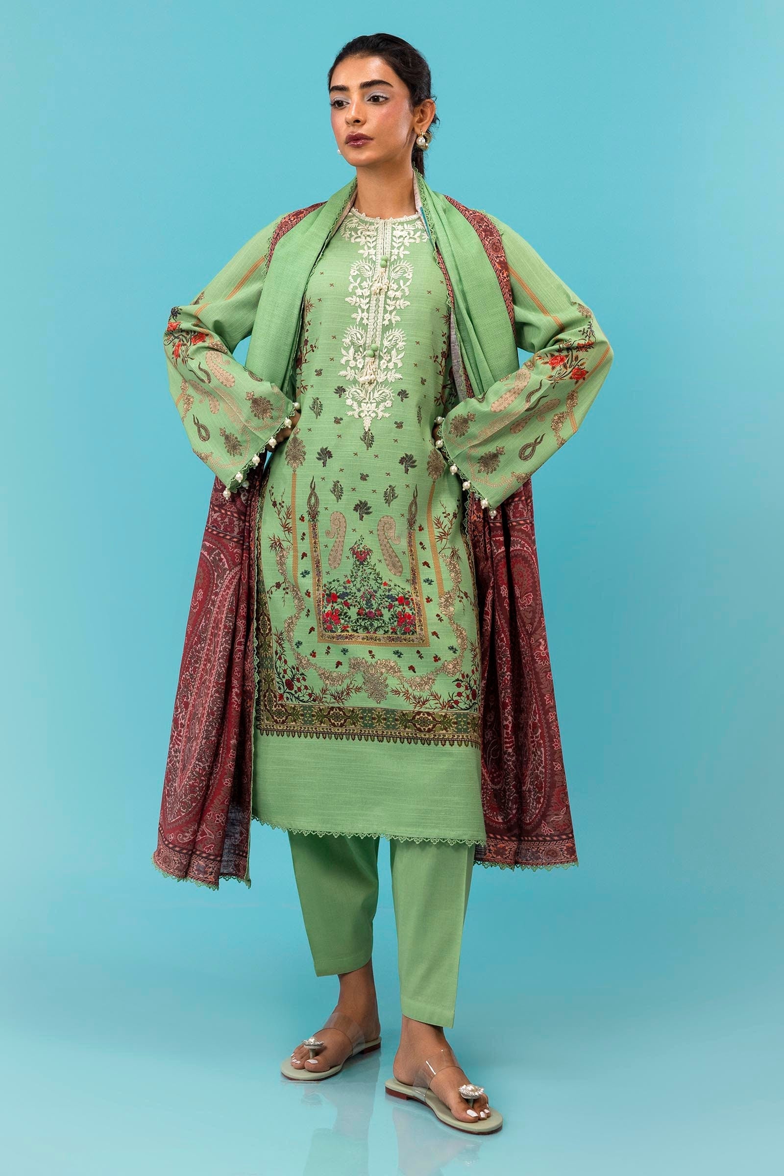 Sana Safinaz | Mahay Winter 24 | H243-025B-3CQ - Official Sana Safinaz stockist in UK - Sakeena London