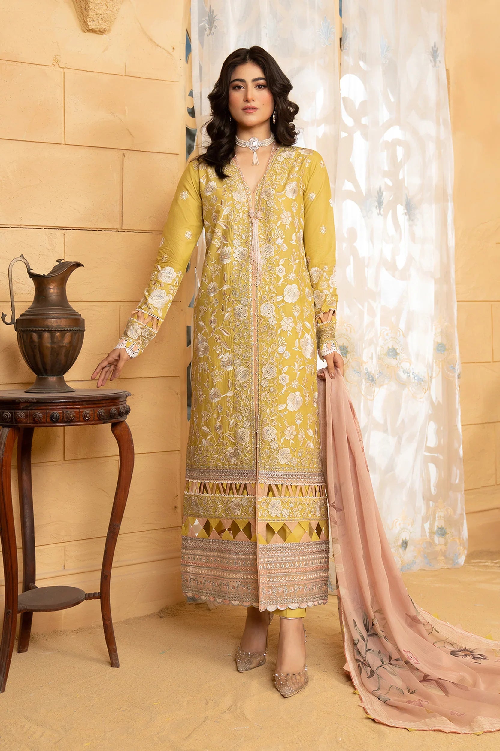 Hemstitch | Summer Luxury Lawn 24 | Lime - Official Hemstitch stockist in UK - Sakeena London