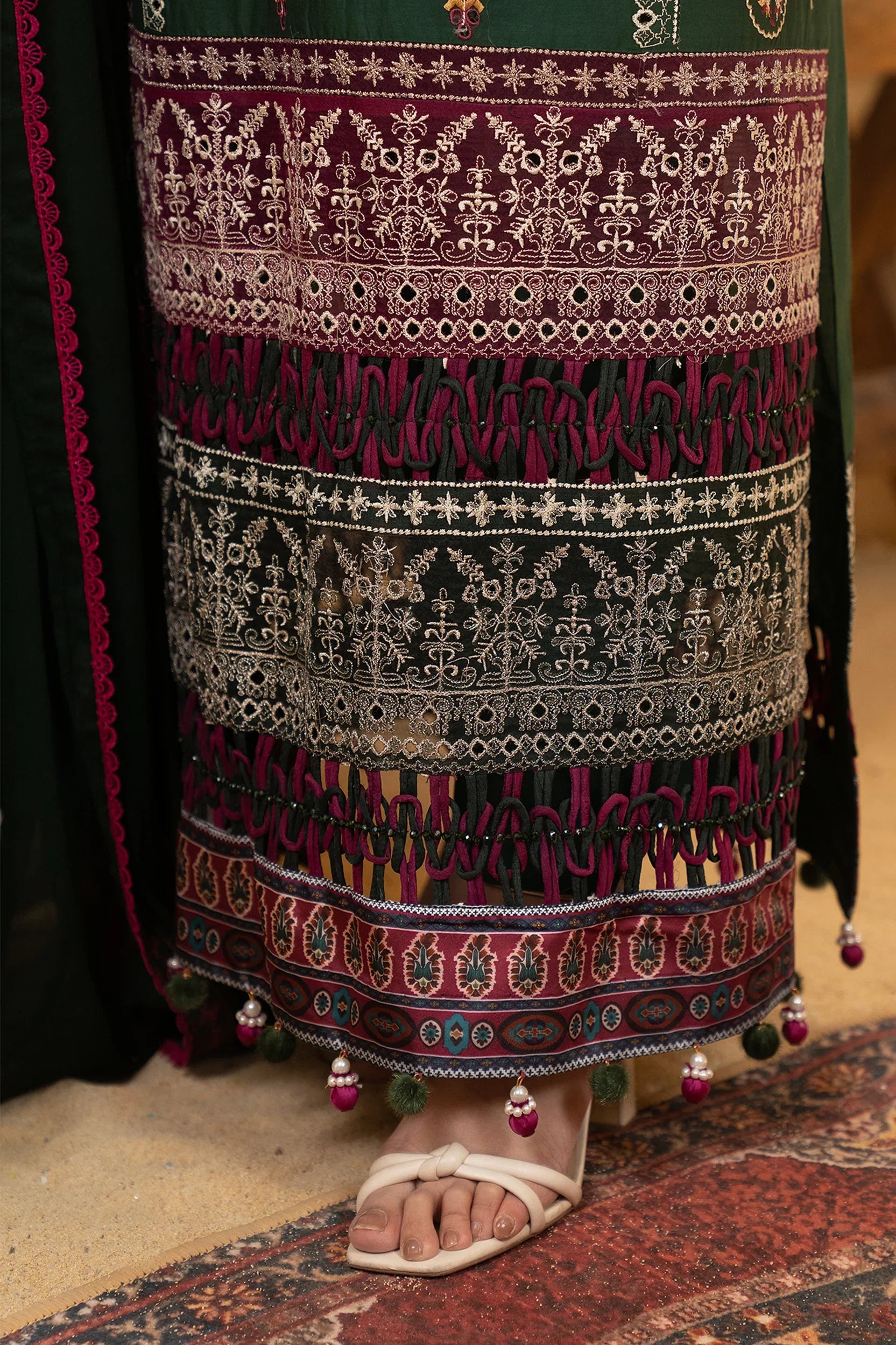 Hemstitch | Summer Luxury Lawn 24 | Bottle Green - Official Hemstitch stockist in UK - Sakeena London