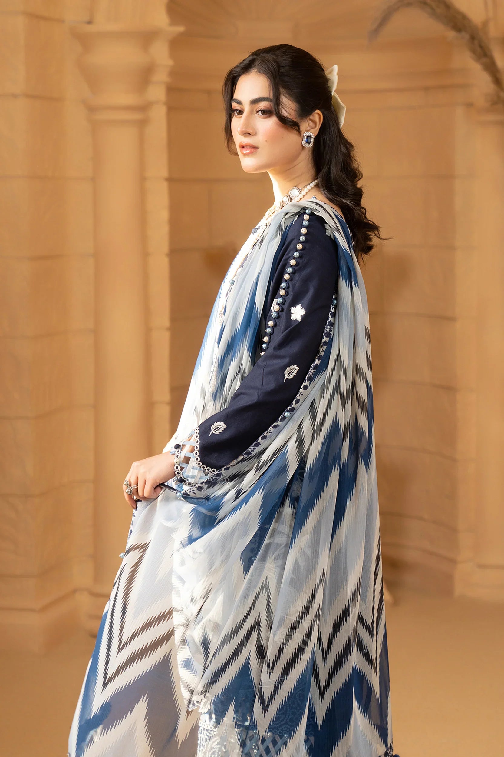 Hemstitch | Summer Luxury Lawn 24 | Ice Blue - Official Hemstitch stockist in UK - Sakeena London