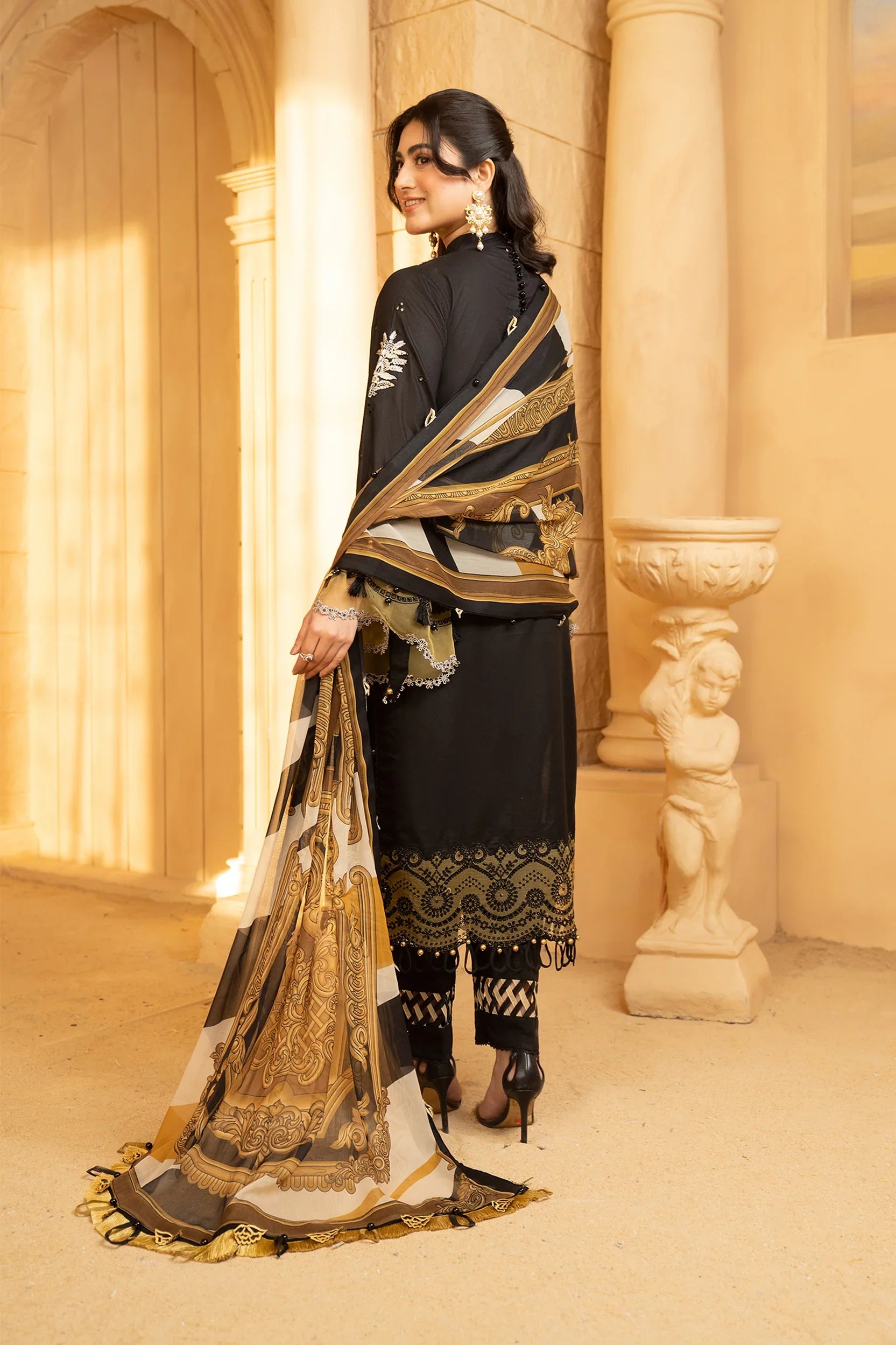 Hemstitch | Summer Luxury Lawn 24 | Cocoa - Official Hemstitch stockist in UK - Sakeena London