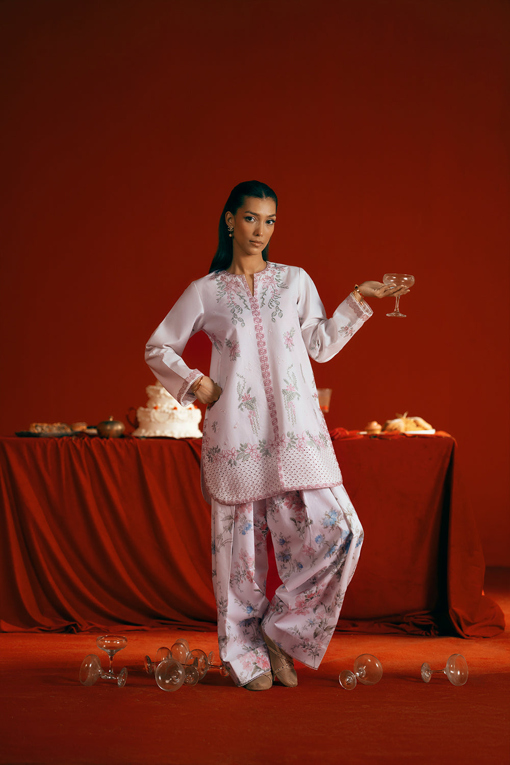 Saira Rizwan | Joolie Co ords |JOOLIE WHITE - JBP25-07 - Official Saira Rizwan stockist in UK - Sakeena London