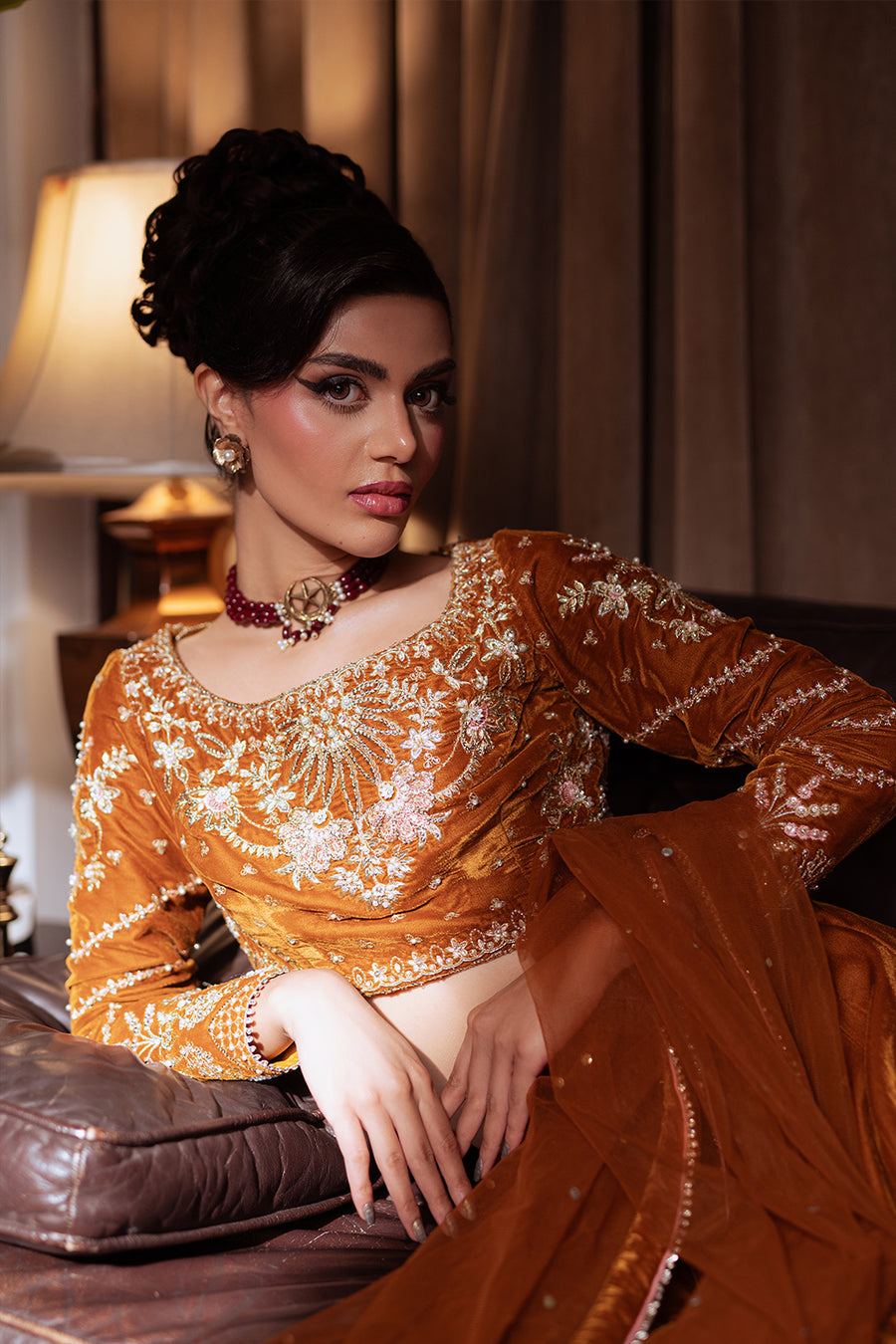 Saira Rizwan | Velvet Pret 25 | AMBERIN-SRVP25-11 - Official Saira Rizwan stockist in UK - Sakeena London