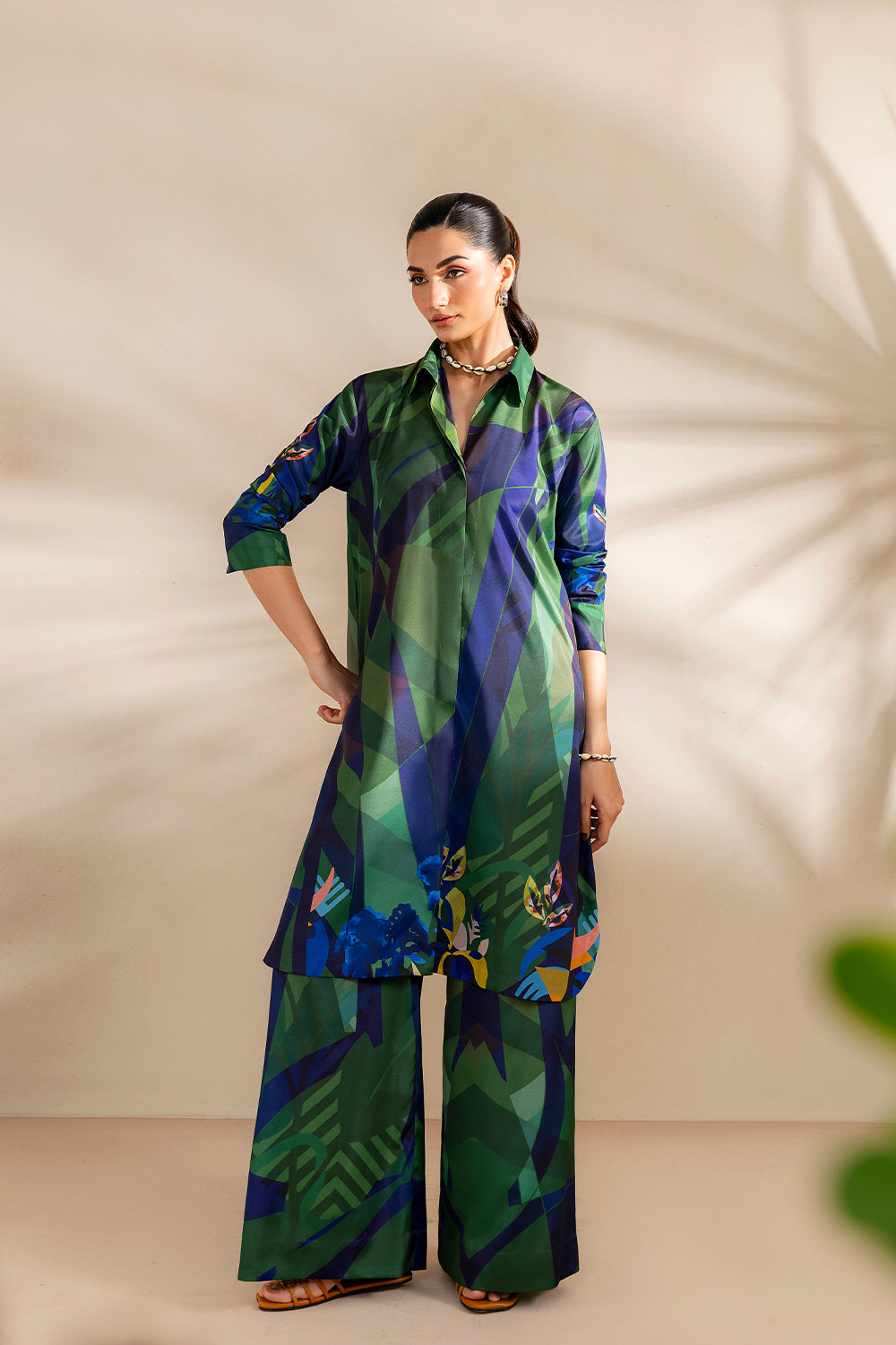 Saira Rizwan | Silk Coords 25 | SHORELINE SERENADE - SRSP-25-08 - Official Saira Rizwan stockist in UK - Sakeena London