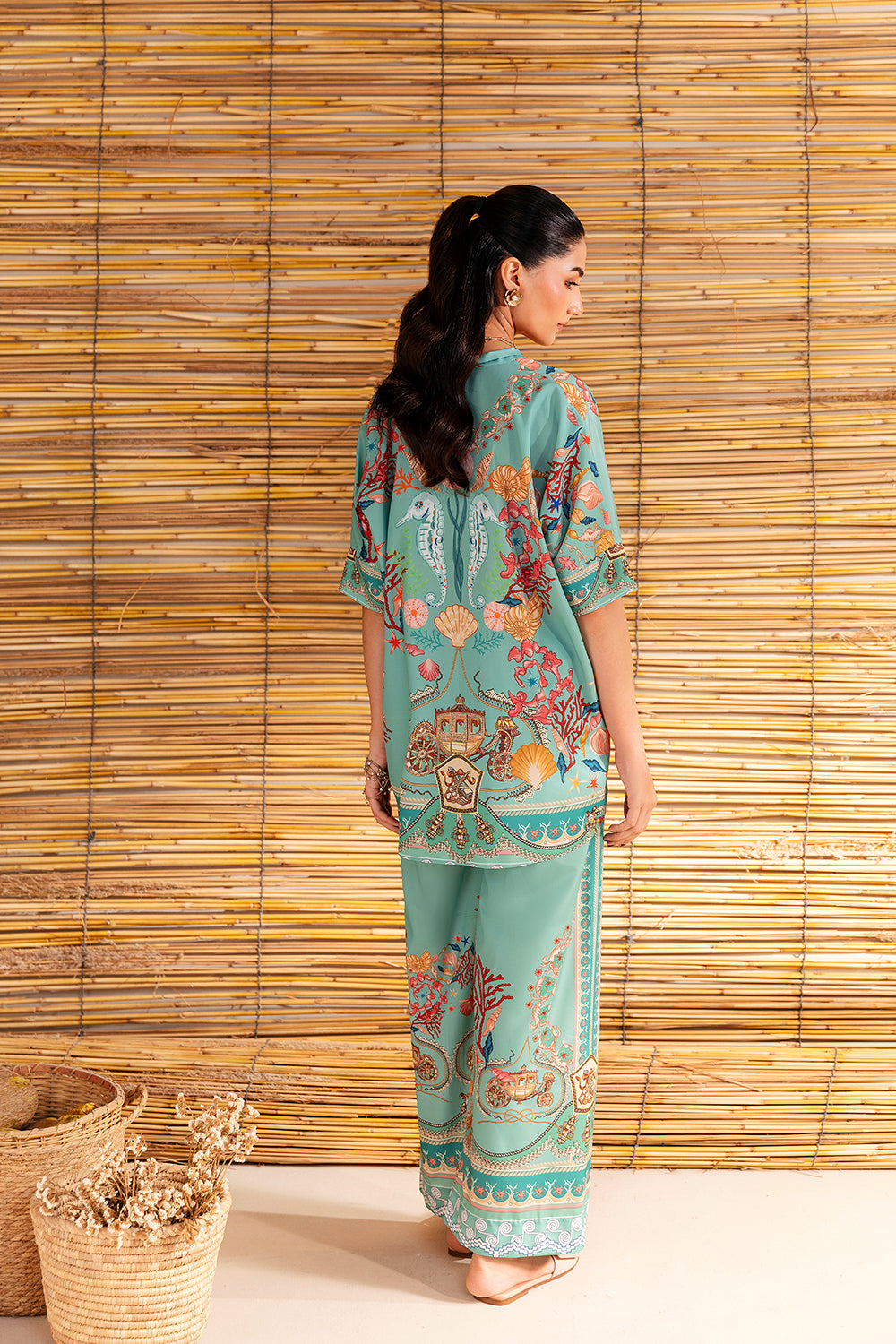 Saira Rizwan | Silk Coords 25 | COASTAL CHARM - SRSP-25-01 - Official Saira Rizwan stockist in UK - Sakeena London