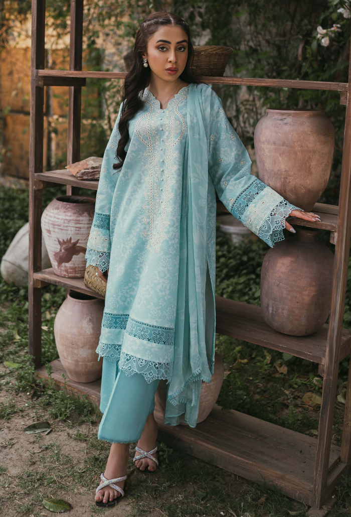 Humdum | Gardenia Lawn | D07 - Official HumDum stockist in UK - Sakeena London