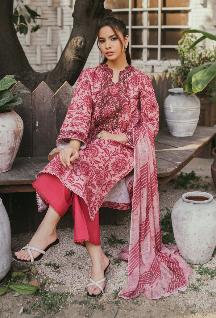 Humdum | Gardenia Lawn | D010 - Official HumDum stockist in UK - Sakeena London