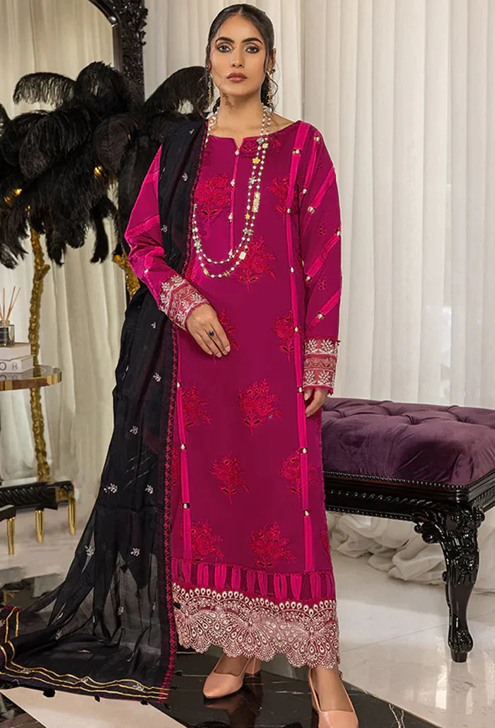 Humdum | Charlotte Chikankari Lawn | D01 - Official HumDum stockist in UK - Sakeena London