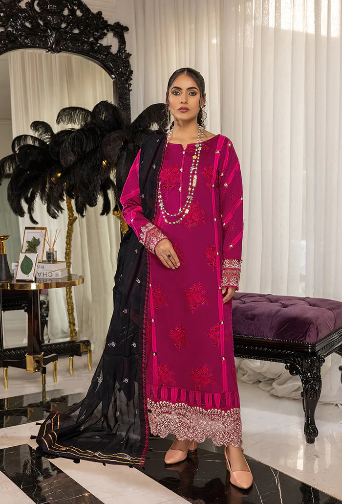 Humdum | Charlotte Chikankari Lawn | D01 - Official HumDum stockist in UK - Sakeena London