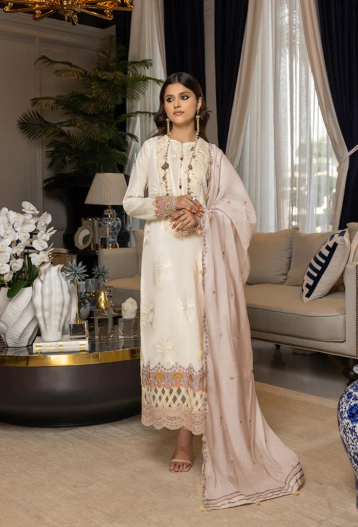 Humdum | Charlotte Chikankari Lawn | D04 - Official HumDum stockist in UK - Sakeena London