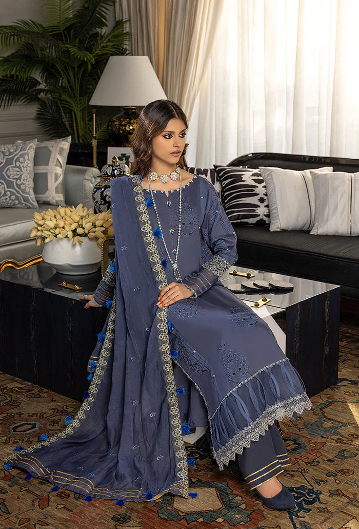 Humdum | Charlotte Chikankari Lawn | D02 - Official HumDum stockist in UK - Sakeena London